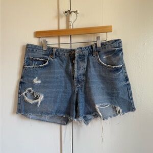 Topshop Distressed Denim Women's Shorts